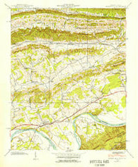 Church Hill Tennessee Historical topographic map, 1:24000 scale, 7.5 X 7.5 Minute, Year 1939