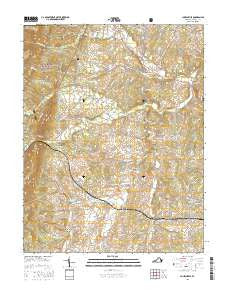 Churchville Virginia Current topographic map, 1:24000 scale, 7.5 X 7.5 Minute, Year 2016