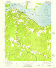 Claremont Virginia Historical topographic map, 1:24000 scale, 7.5 X 7.5 Minute, Year 1954