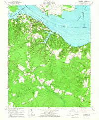 Claremont Virginia Historical topographic map, 1:24000 scale, 7.5 X 7.5 Minute, Year 1966