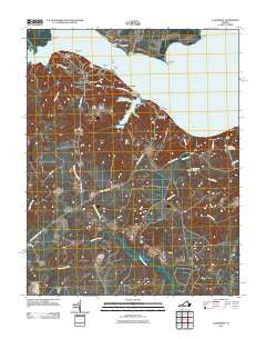 Claremont Virginia Historical topographic map, 1:24000 scale, 7.5 X 7.5 Minute, Year 2011