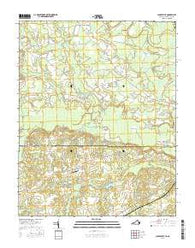 Claresville Virginia Current topographic map, 1:24000 scale, 7.5 X 7.5 Minute, Year 2016