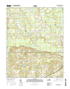 Claresville Virginia Current topographic map, 1:24000 scale, 7.5 X 7.5 Minute, Year 2016