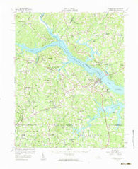 Clarksville Virginia Historical topographic map, 1:62500 scale, 15 X 15 Minute, Year 1957
