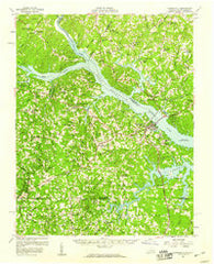 Clarksville Virginia Historical topographic map, 1:62500 scale, 15 X 15 Minute, Year 1957