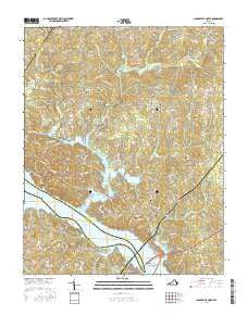 Clarksville North Virginia Current topographic map, 1:24000 scale, 7.5 X 7.5 Minute, Year 2016