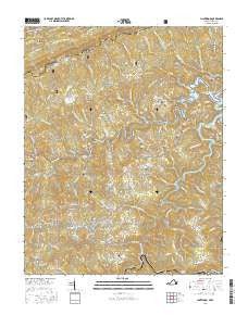 Clintwood Virginia Current topographic map, 1:24000 scale, 7.5 X 7.5 Minute, Year 2016