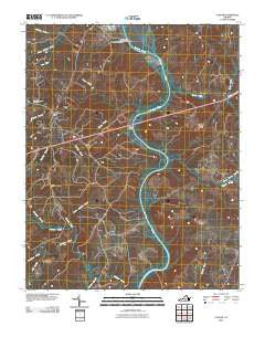 Clover Virginia Historical topographic map, 1:24000 scale, 7.5 X 7.5 Minute, Year 2010