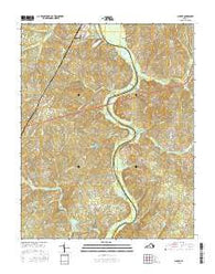 Clover Virginia Current topographic map, 1:24000 scale, 7.5 X 7.5 Minute, Year 2016