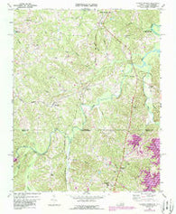 Cluster Springs Virginia Historical topographic map, 1:24000 scale, 7.5 X 7.5 Minute, Year 1968
