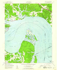 Cobham Bay Virginia Historical topographic map, 1:24000 scale, 7.5 X 7.5 Minute, Year 1957