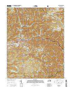 Coeburn Virginia Current topographic map, 1:24000 scale, 7.5 X 7.5 Minute, Year 2016