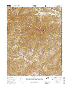Collierstown Virginia Current topographic map, 1:24000 scale, 7.5 X 7.5 Minute, Year 2016