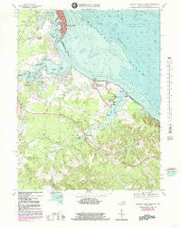 Colonial Beach South Virginia Historical topographic map, 1:24000 scale, 7.5 X 7.5 Minute, Year 1968