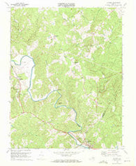 Columbia Virginia Historical topographic map, 1:24000 scale, 7.5 X 7.5 Minute, Year 1970