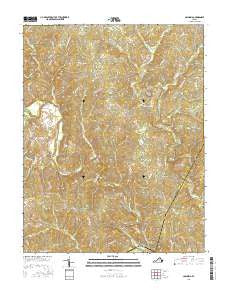 Columbia Virginia Current topographic map, 1:24000 scale, 7.5 X 7.5 Minute, Year 2016