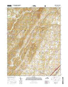 Conicville Virginia Current topographic map, 1:24000 scale, 7.5 X 7.5 Minute, Year 2016