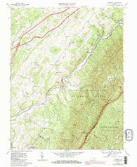 Cornwall Virginia Historical topographic map, 1:24000 scale, 7.5 X 7.5 Minute, Year 1967