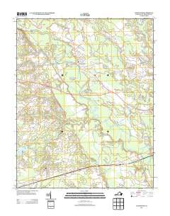 Courtland Virginia Historical topographic map, 1:24000 scale, 7.5 X 7.5 Minute, Year 2013