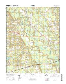 Courtland Virginia Current topographic map, 1:24000 scale, 7.5 X 7.5 Minute, Year 2016