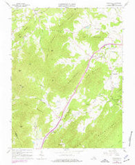 Covesville Virginia Historical topographic map, 1:24000 scale, 7.5 X 7.5 Minute, Year 1967