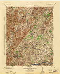 Covesville Virginia Historical topographic map, 1:62500 scale, 15 X 15 Minute, Year 1945