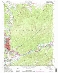 Covington Virginia Historical topographic map, 1:24000 scale, 7.5 X 7.5 Minute, Year 1962