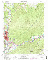 Covington Virginia Historical topographic map, 1:24000 scale, 7.5 X 7.5 Minute, Year 1962