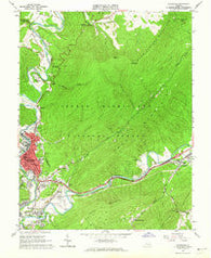 Covington Virginia Historical topographic map, 1:24000 scale, 7.5 X 7.5 Minute, Year 1962