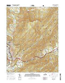 Covington Virginia Current topographic map, 1:24000 scale, 7.5 X 7.5 Minute, Year 2016