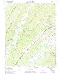 Craigsville Virginia Historical topographic map, 1:24000 scale, 7.5 X 7.5 Minute, Year 1967