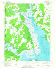 Creeds Virginia Historical topographic map, 1:24000 scale, 7.5 X 7.5 Minute, Year 1954