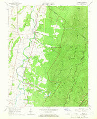 Crimora Virginia Historical topographic map, 1:24000 scale, 7.5 X 7.5 Minute, Year 1965