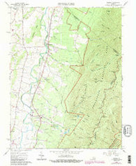Crimora Virginia Historical topographic map, 1:24000 scale, 7.5 X 7.5 Minute, Year 1965