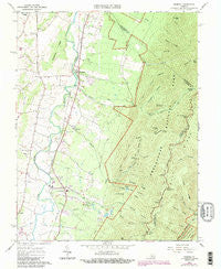 Crimora Virginia Historical topographic map, 1:24000 scale, 7.5 X 7.5 Minute, Year 1965