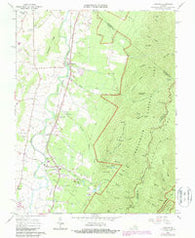 Crimora Virginia Historical topographic map, 1:24000 scale, 7.5 X 7.5 Minute, Year 1965
