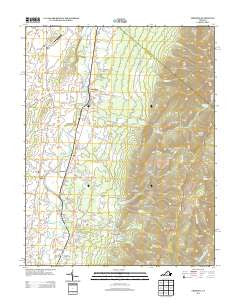 Crimora Virginia Historical topographic map, 1:24000 scale, 7.5 X 7.5 Minute, Year 2013