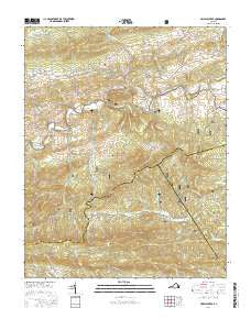 Cripple Creek Virginia Current topographic map, 1:24000 scale, 7.5 X 7.5 Minute, Year 2016