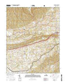 Crockett Virginia Current topographic map, 1:24000 scale, 7.5 X 7.5 Minute, Year 2016