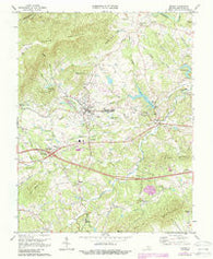 Crozet Virginia Historical topographic map, 1:24000 scale, 7.5 X 7.5 Minute, Year 1973