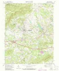 Crozet Virginia Historical topographic map, 1:24000 scale, 7.5 X 7.5 Minute, Year 1973