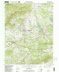 Crozet Virginia Historical topographic map, 1:24000 scale, 7.5 X 7.5 Minute, Year 1997