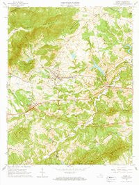 Crozet Virginia Historical topographic map, 1:24000 scale, 7.5 X 7.5 Minute, Year 1965