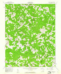 Dabneys Virginia Historical topographic map, 1:24000 scale, 7.5 X 7.5 Minute, Year 1943
