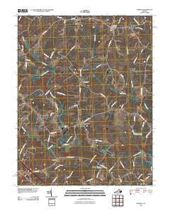 Dabneys Virginia Historical topographic map, 1:24000 scale, 7.5 X 7.5 Minute, Year 2010