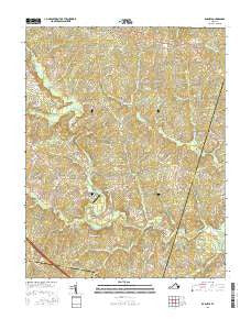 Dabneys Virginia Current topographic map, 1:24000 scale, 7.5 X 7.5 Minute, Year 2016