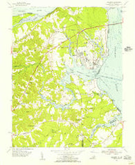 Dahlgren Virginia Historical topographic map, 1:24000 scale, 7.5 X 7.5 Minute, Year 1955