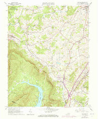Daleville Virginia Historical topographic map, 1:24000 scale, 7.5 X 7.5 Minute, Year 1963