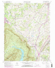 Daleville Virginia Historical topographic map, 1:24000 scale, 7.5 X 7.5 Minute, Year 1963