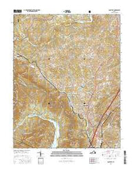 Daleville Virginia Current topographic map, 1:24000 scale, 7.5 X 7.5 Minute, Year 2016